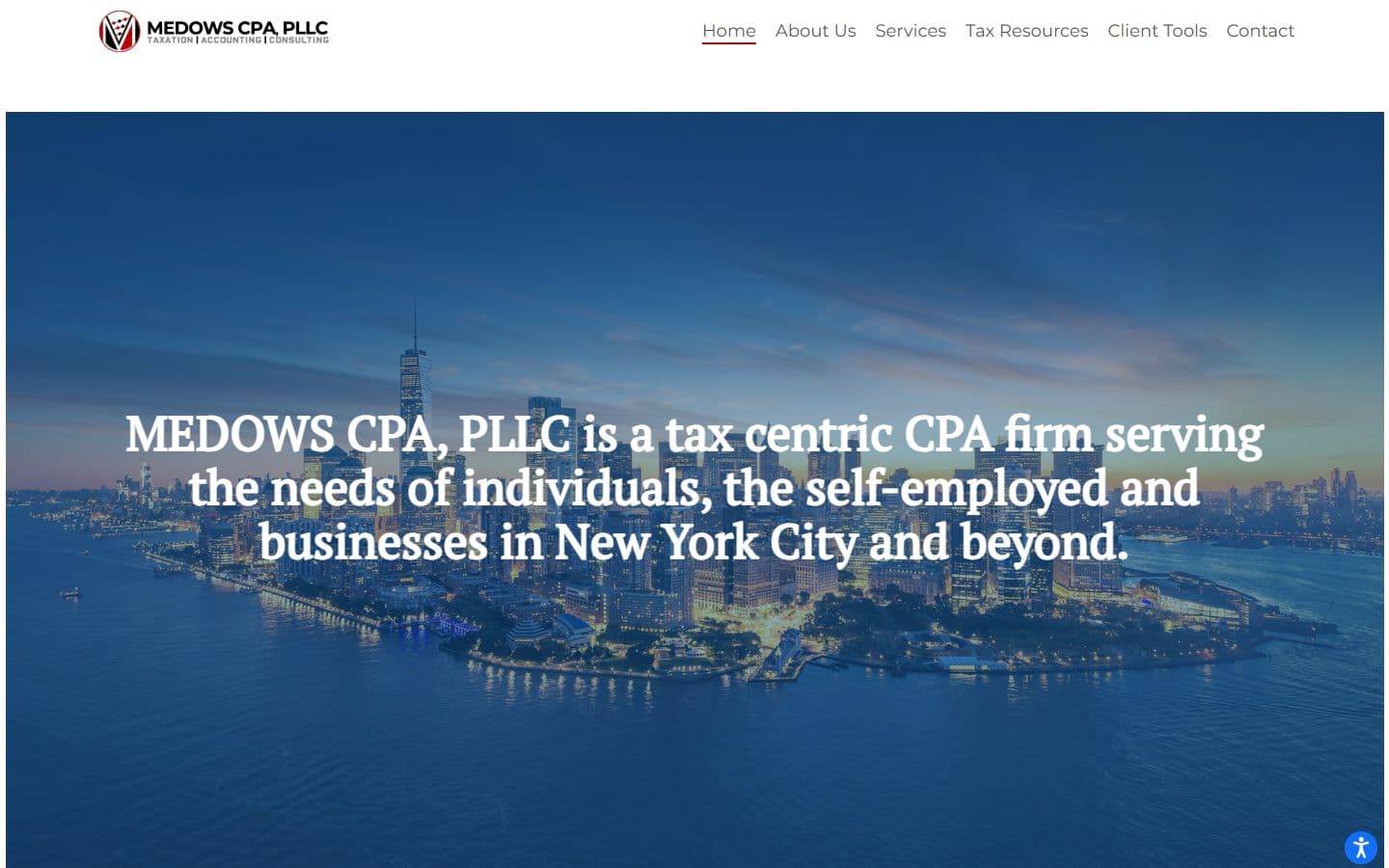 MEDOWS CPA homepage preview