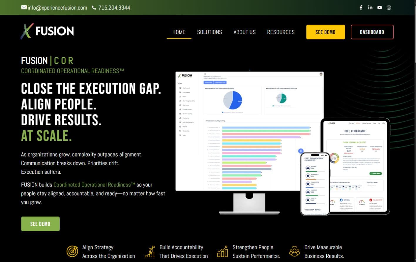 XperienceFusion homepage preview